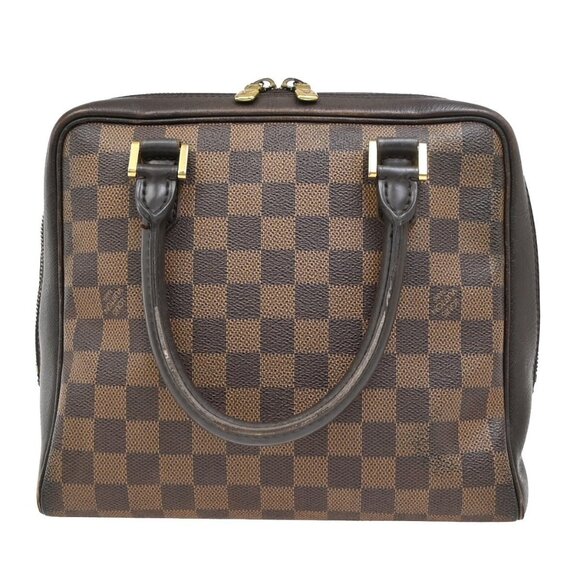 LOUIS VUITTON Brera Hand Bag Damier Ebene Leather Brown France